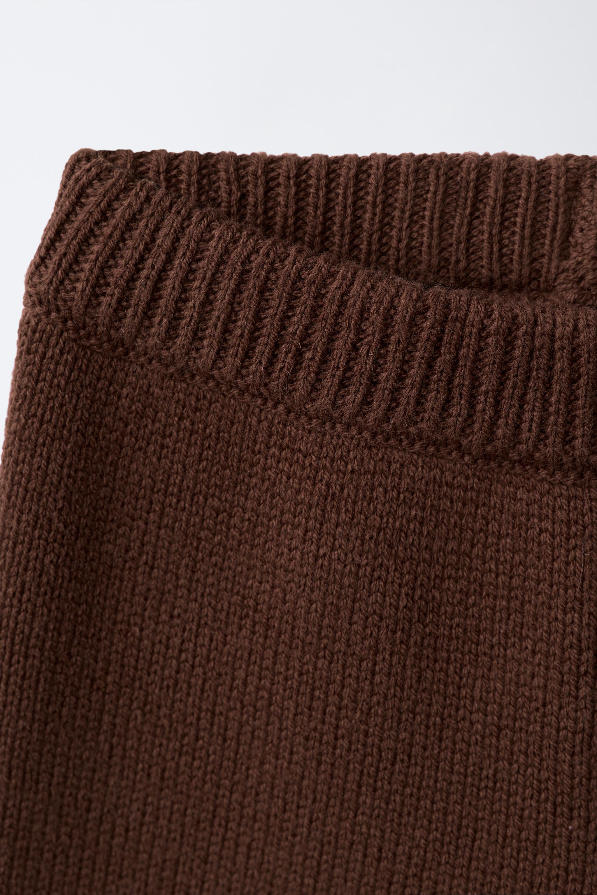 PANTALON EN MAILLE JUPE-CULOTTE BAS CARREAUX VICHY